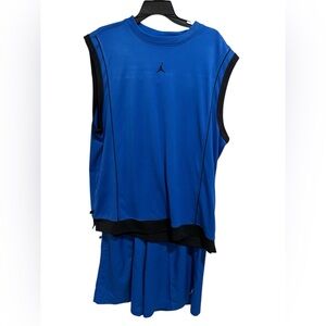 Jordan Blue and Black Athletic Set